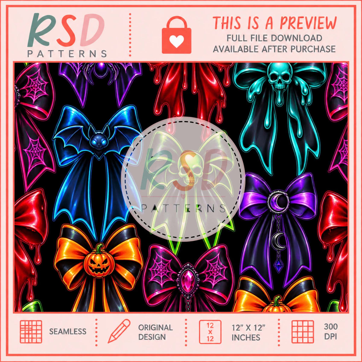 Goth Bows Seamless File