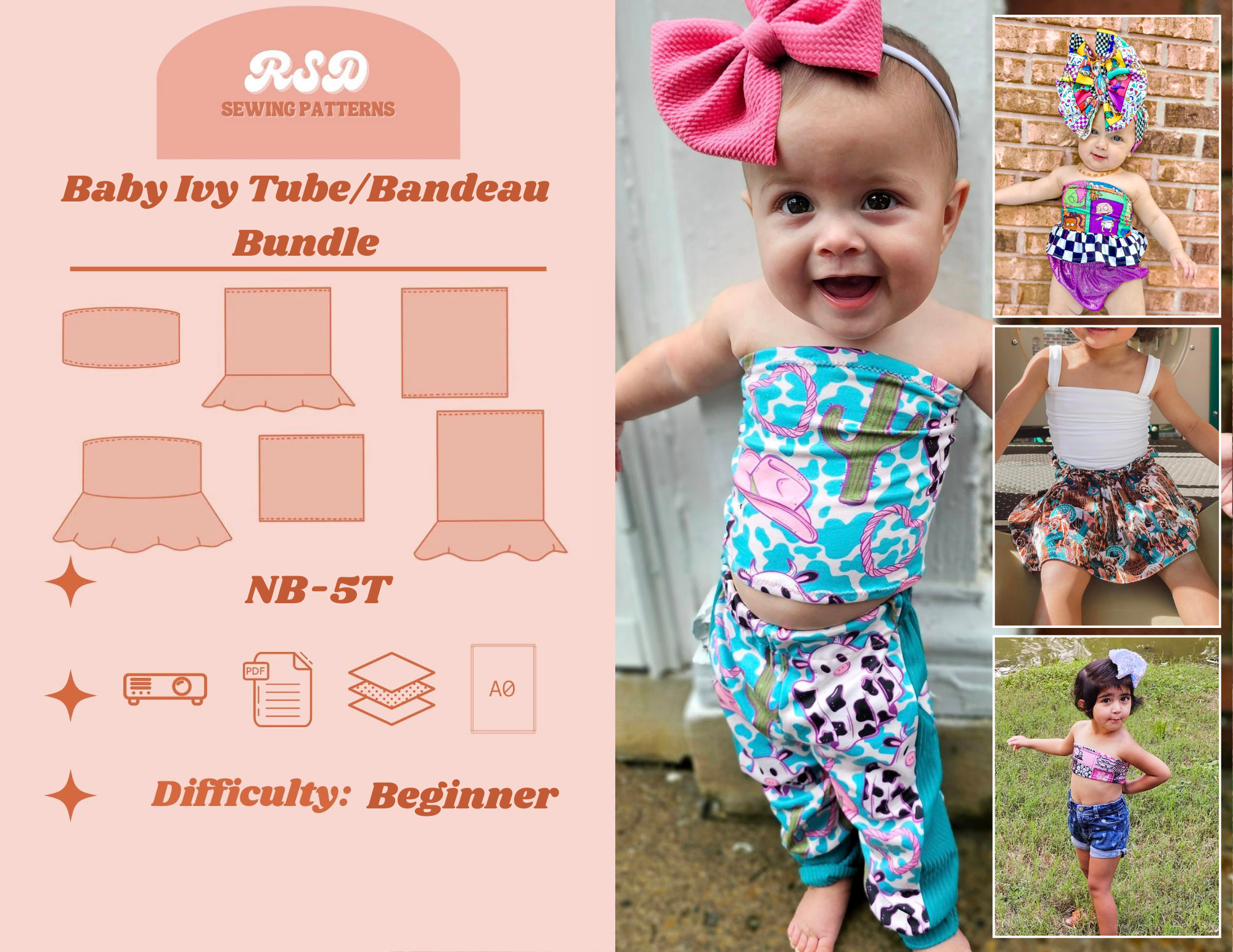 Baby Ivy Tube Top/Bandeau PDF – Retro Sparkle Designs Baby Ivy Tube Top/Bandeau PDF – Retro Sparkle Designs