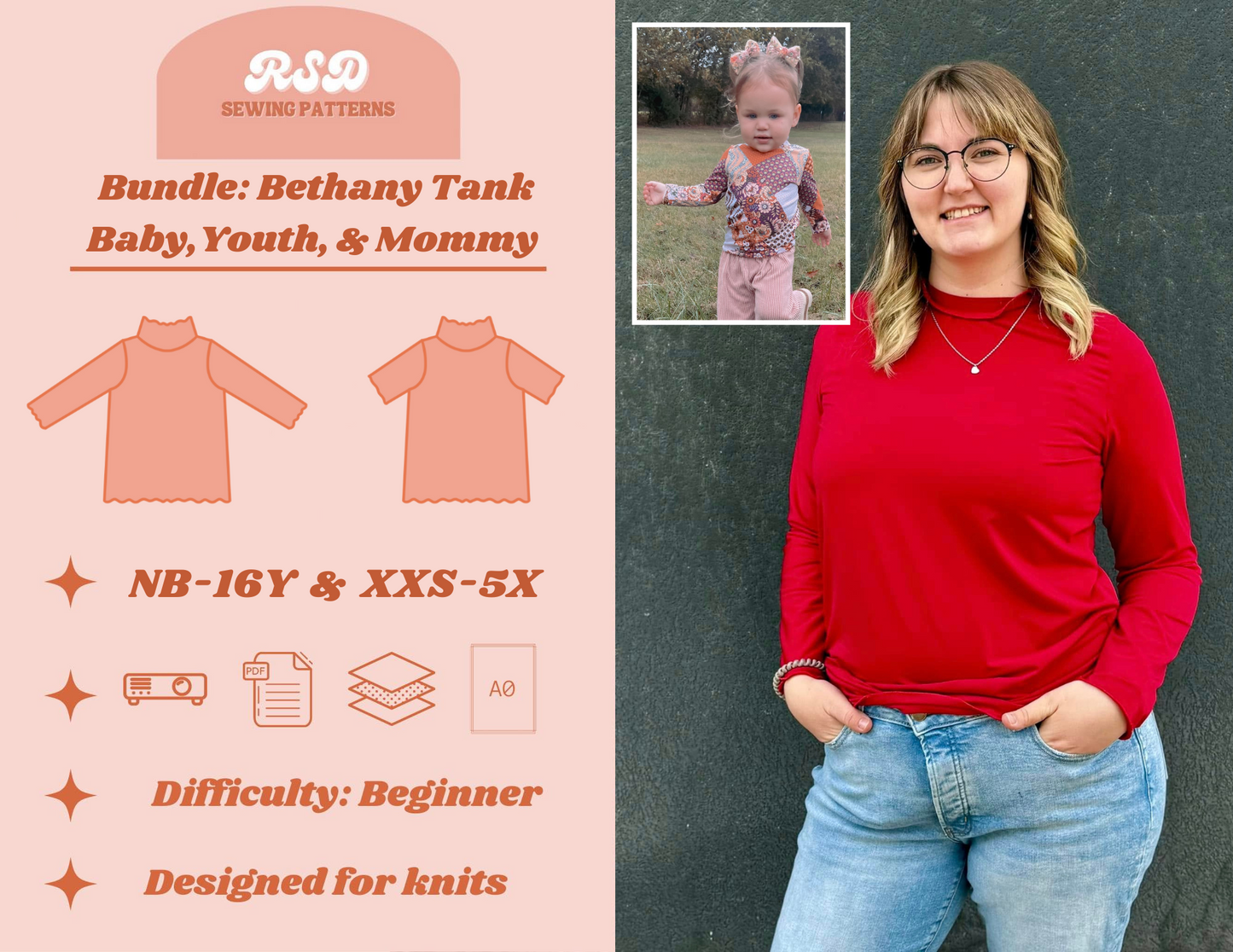 Baby, Youth, & Mommy Bethany Top Bundle PDF