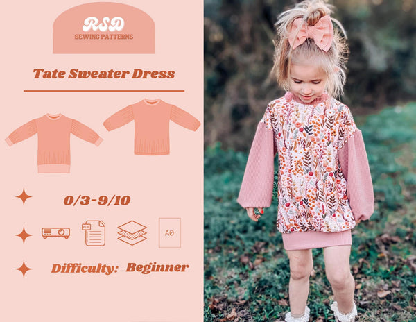 Tate Sweater Dress PDF – Retro Sparkle Designs