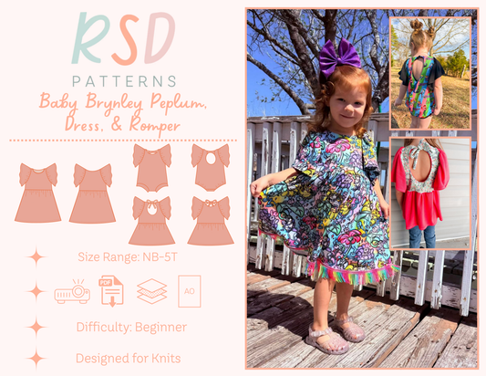 Baby Brynley Peplum, Dress, & Romper PDF