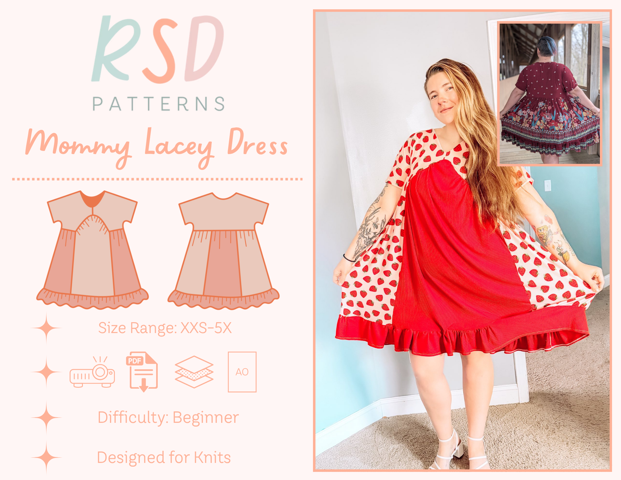 Mommy Lacey Dress PDF – Retro Sparkle Designs