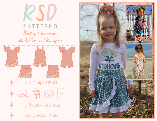 Baby Amorosa Skirt, Dress, & Romper PDF