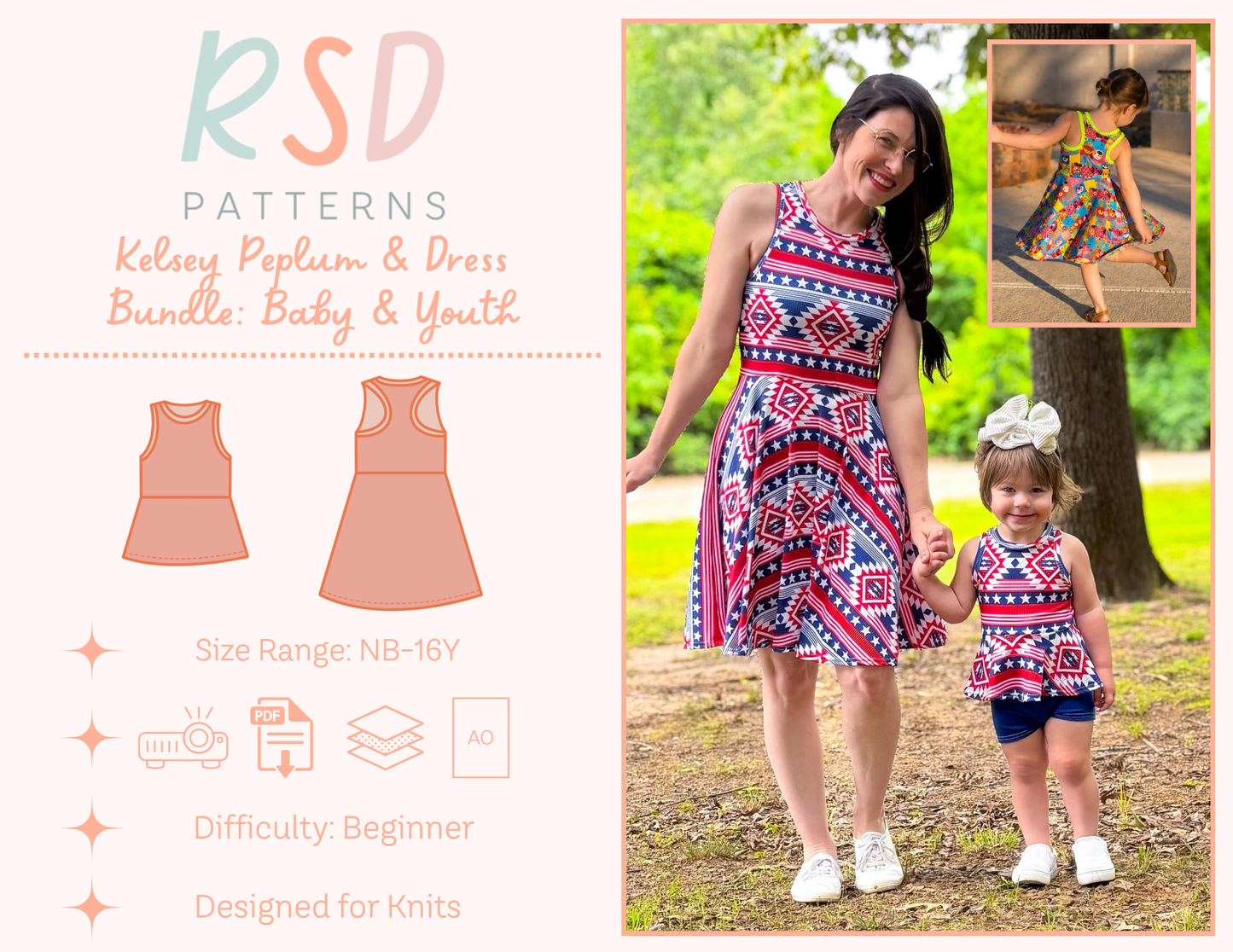Baby & Youth Kelsey Peplum & Dress Bundle PDF