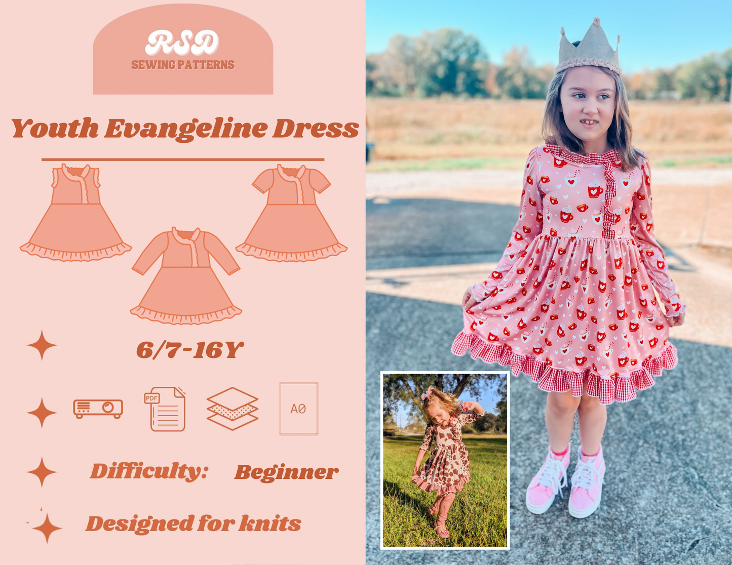 Youth Evangeline Dress PDF