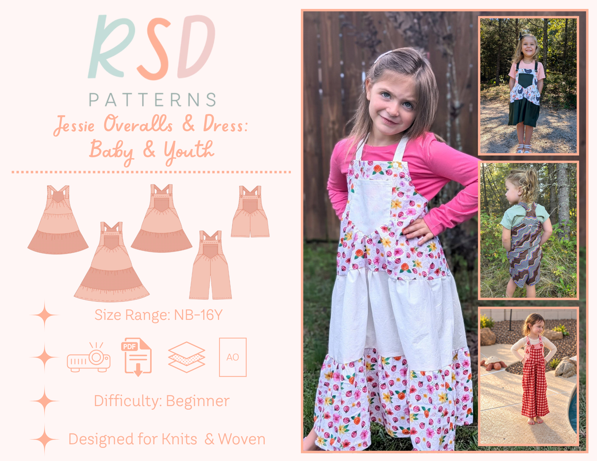 Baby & Youth Jessie Overalls/Dress Bundle PDF