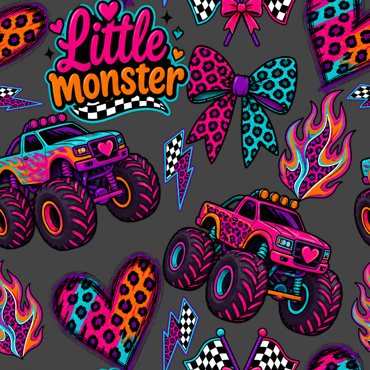 FREEBIE Little Monster Charcoal Seamless File