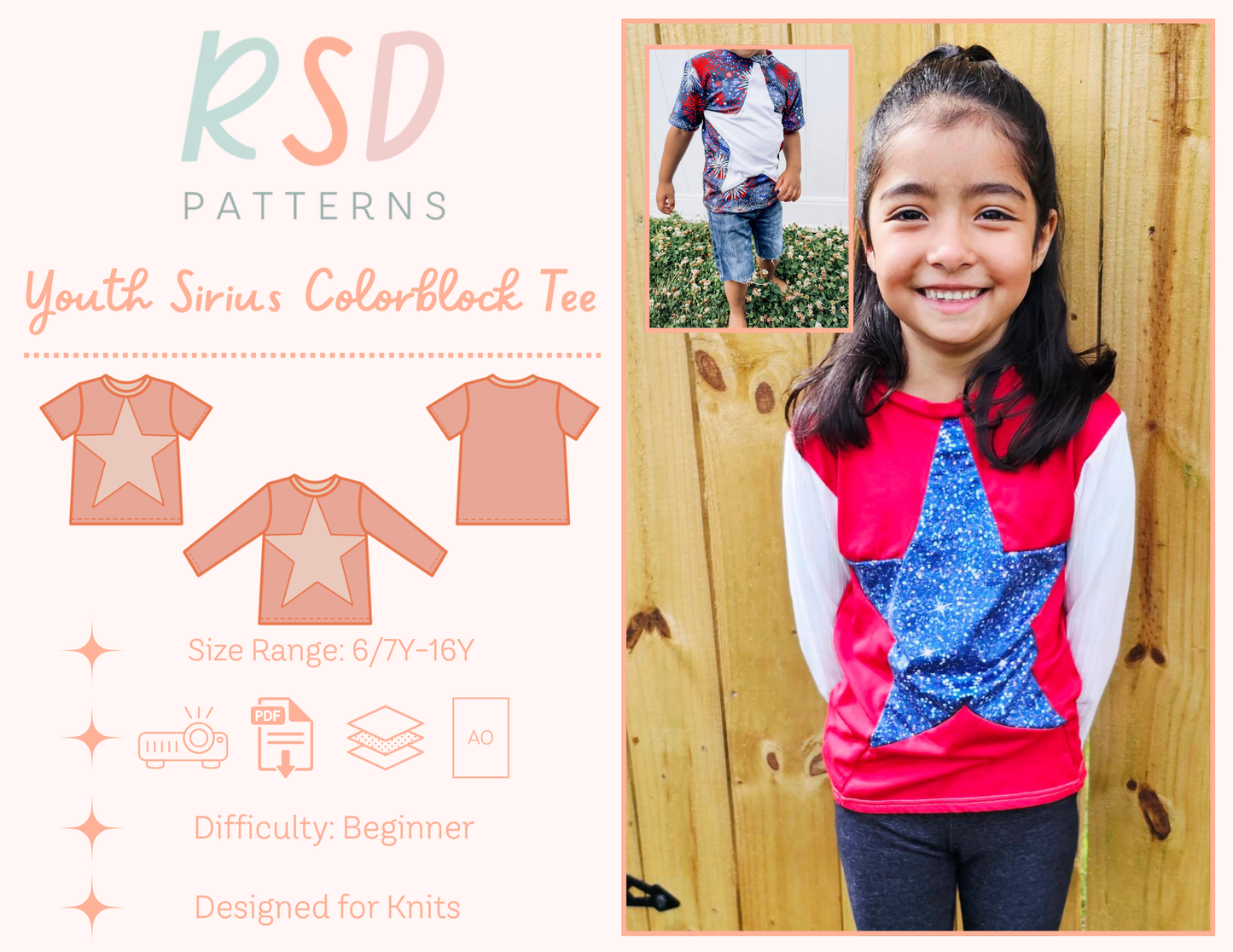Youth Sirius Colorblock Tee PDF