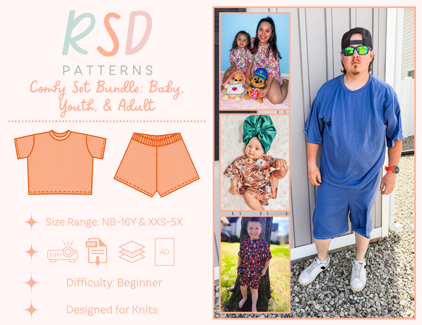 Baby, Youth, & Adult Comfy Set Bundle PDF