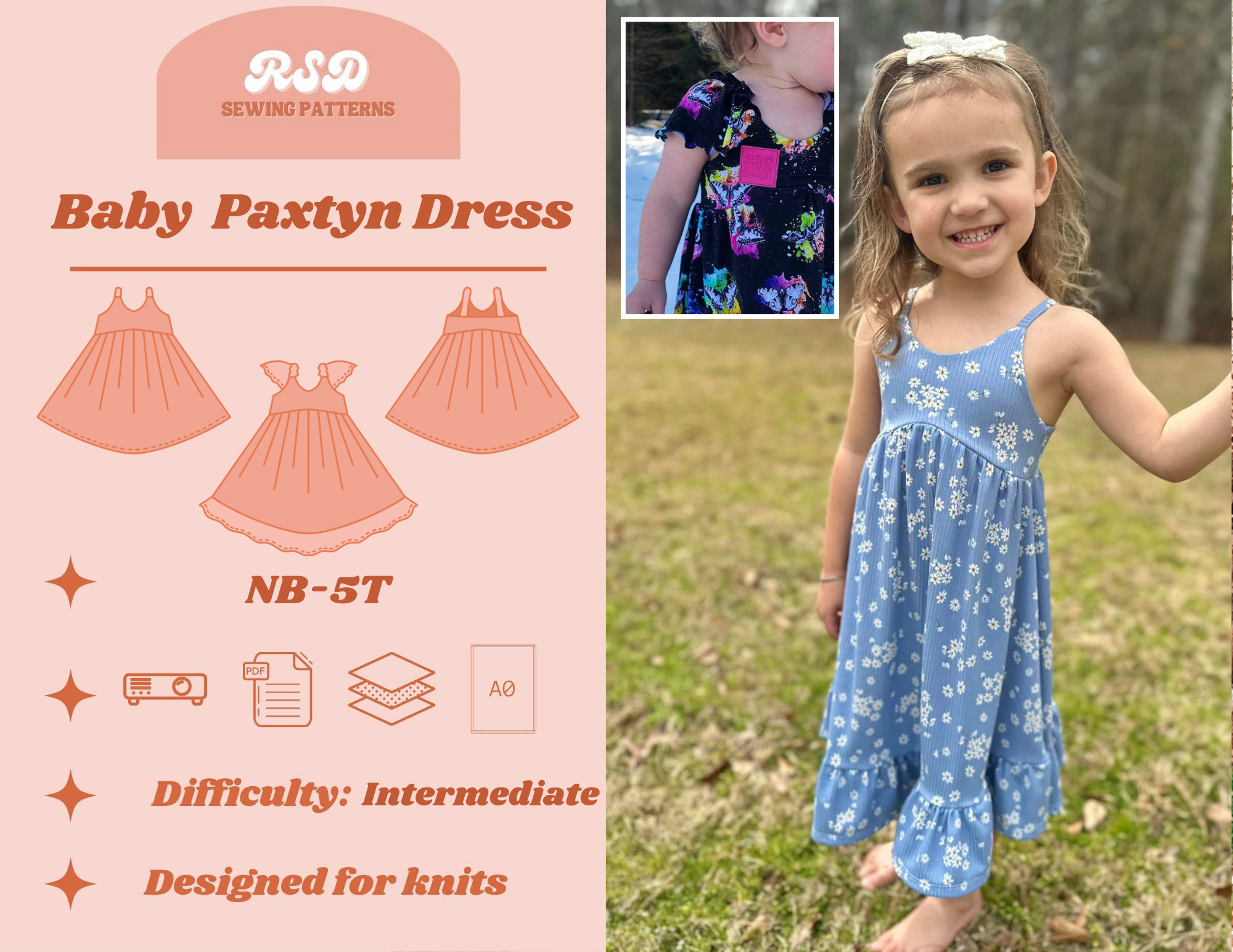 Paxtyn Rude Baby Paxtyn Dress PDF – Retro Sparkle Designs