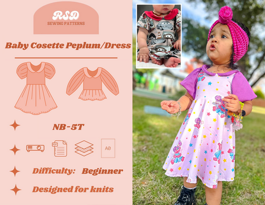 Baby Cosette Peplum/Dress PDF