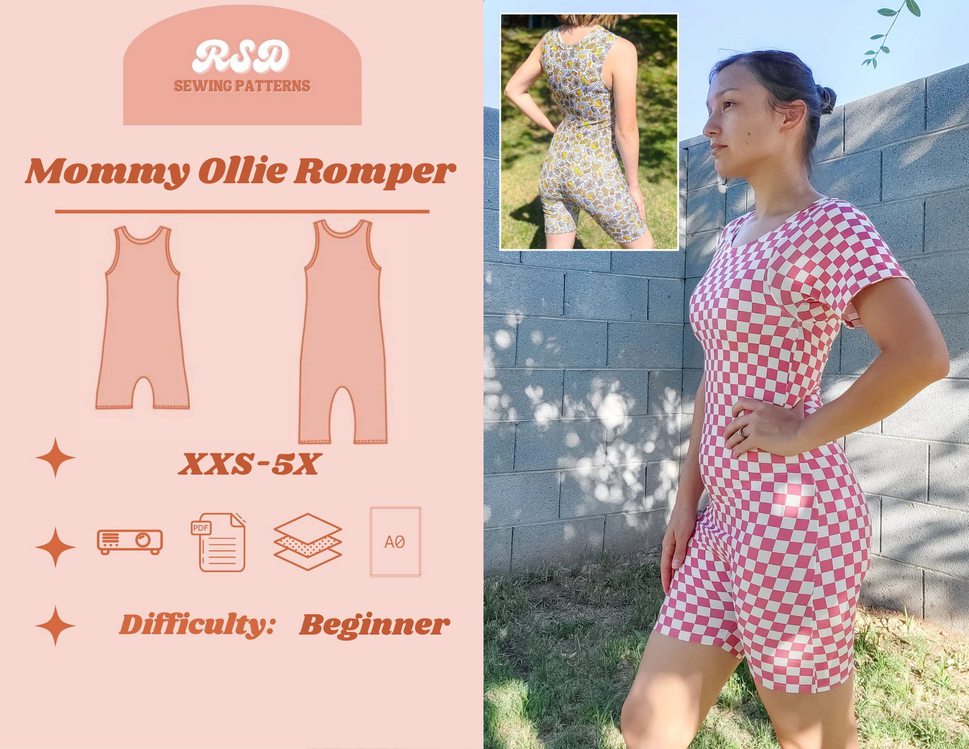 nollie rocke様確認用 Mommy Ollie Romper PDF – Retro Sparkle Designs