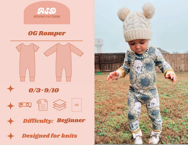 OG Romper Pattern PDF – Retro Sparkle Designs