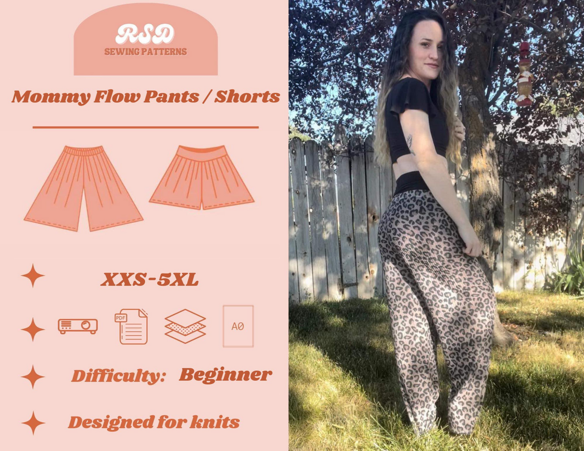 Mommy Flow Pants/Shorts PDF – Retro Sparkle Designs