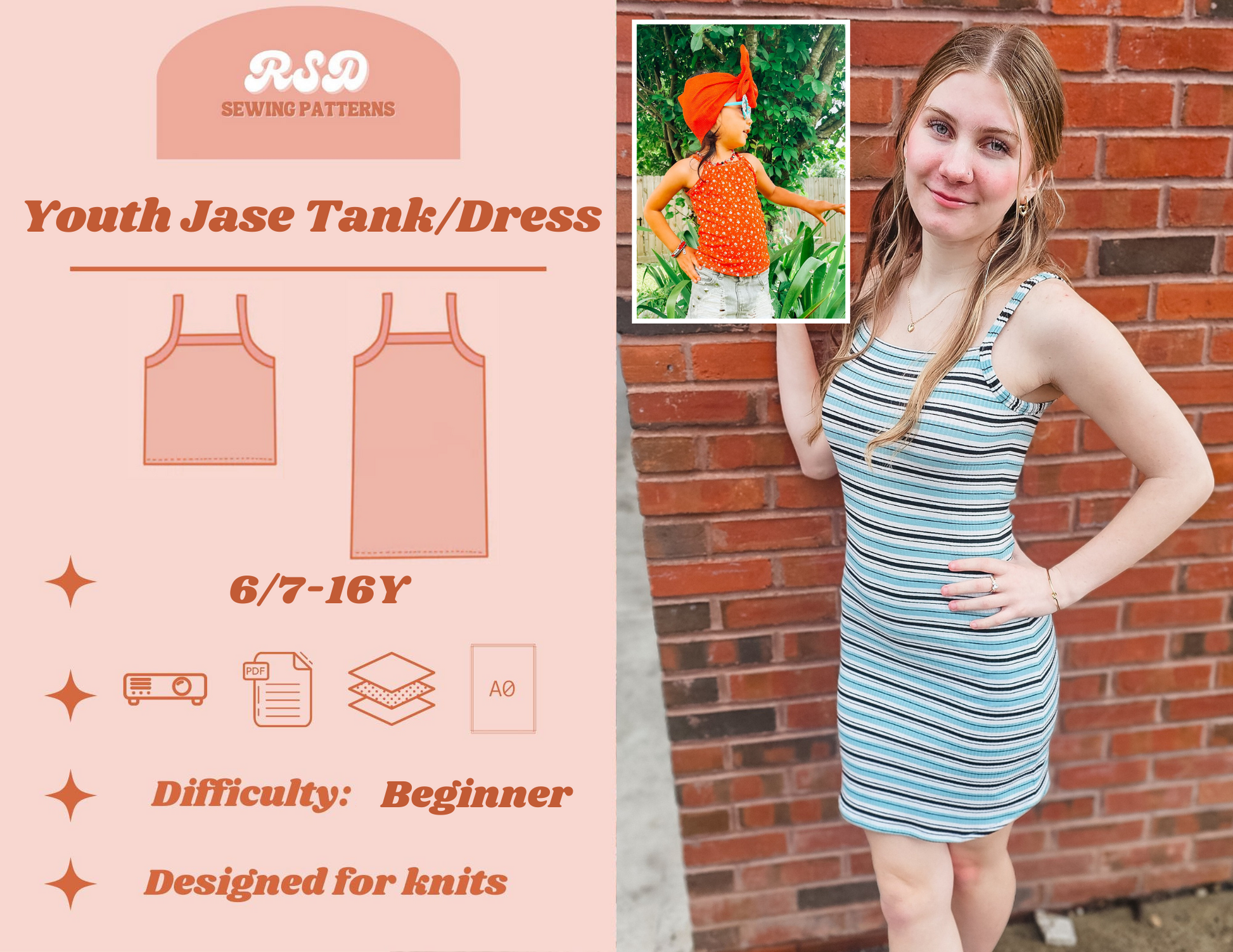 Youth Jase Tank/Dress PDF – Retro Sparkle Designs